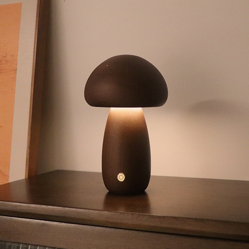 Wooden Mushroom Night Lamp