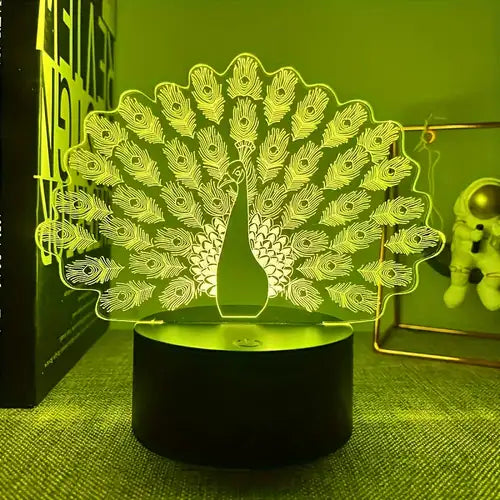 Peacock 3D Lamp