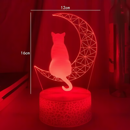 Moon Cat 3D Lamp