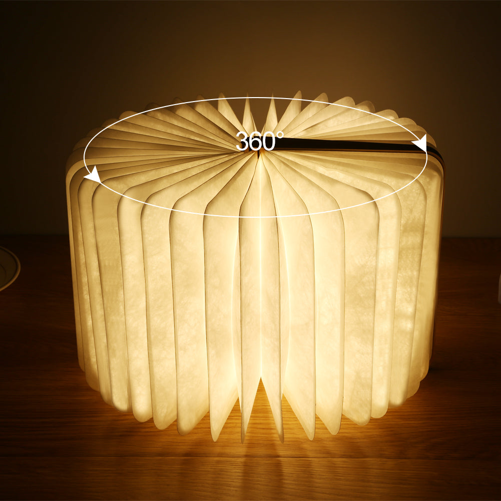 Wooden Folding Book Lamp